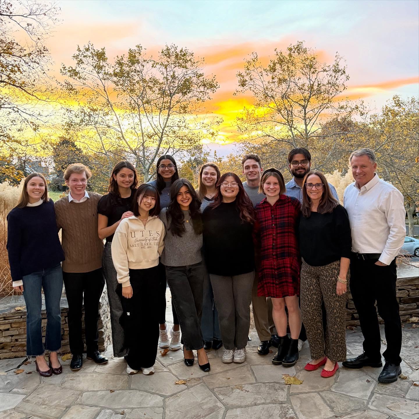 Alec Stevens with Presidential Interns at University of Utah potluck dinner